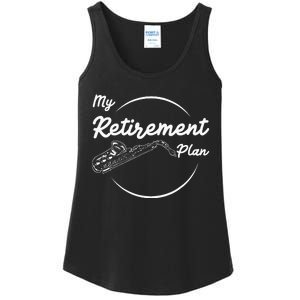 Saxophone My Retirement Plan Funny For Jazz Musicians Ladies Essential Tank