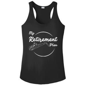 Saxophone My Retirement Plan Funny For Jazz Musicians Ladies PosiCharge Competitor Racerback Tank