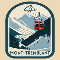 Ski Monttremblant Retro Vintage Style Monttremblant Skiing Bag