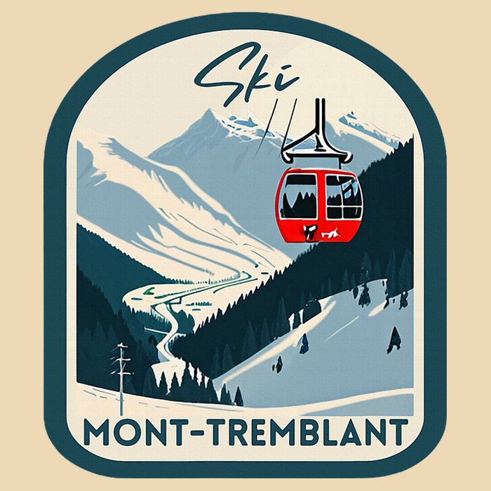 Ski Monttremblant Retro Vintage Style Monttremblant Skiing Bag