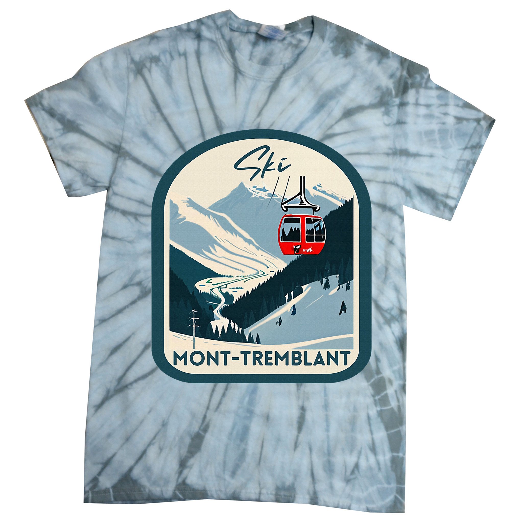 Ski Monttremblant Retro Vintage Style Monttremblant Skiing Tie-Dye T-Shirt