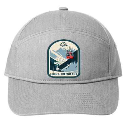 Ski Monttremblant Retro Vintage Style Monttremblant Skiing 7-Panel Snapback Hat