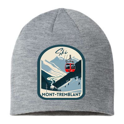 Ski Monttremblant Retro Vintage Style Monttremblant Skiing Sustainable Beanie