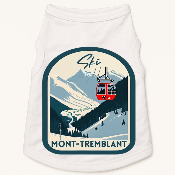 Ski Monttremblant Retro Vintage Style Monttremblant Skiing Doggie Tank