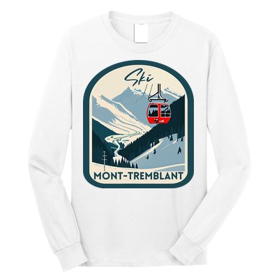 Ski Monttremblant Retro Vintage Style Monttremblant Skiing Long Sleeve Shirt