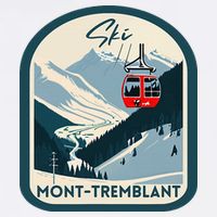 Ski Monttremblant Retro Vintage Style Monttremblant Skiing Bucket Hat