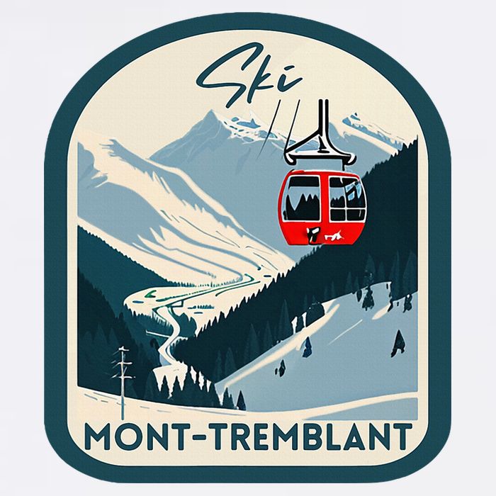 Ski Monttremblant Retro Vintage Style Monttremblant Skiing Bucket Hat