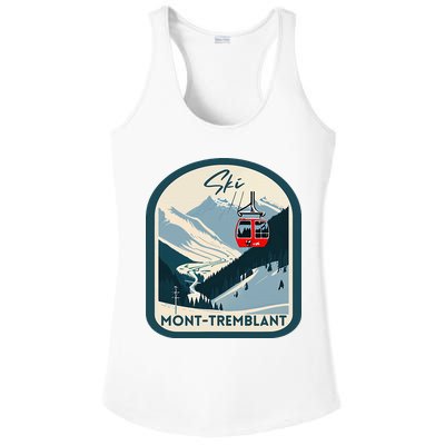 Ski Monttremblant Retro Vintage Style Monttremblant Skiing Ladies PosiCharge Competitor Racerback Tank