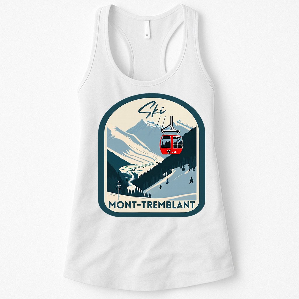 Ski Monttremblant Retro Vintage Style Monttremblant Skiing Womens Tank Top