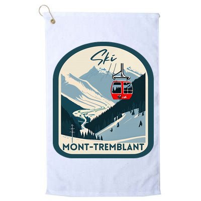 Ski Monttremblant Retro Vintage Style Monttremblant Skiing Golf Towel