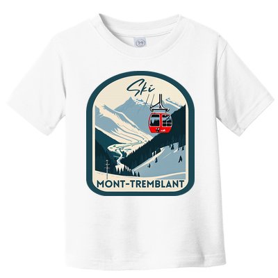 Ski Monttremblant Retro Vintage Style Monttremblant Skiing Toddler T-Shirt