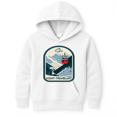 Ski Monttremblant Retro Vintage Style Monttremblant Skiing Kids Hoodie