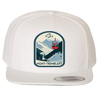 Ski Monttremblant Retro Vintage Style Monttremblant Skiing Wool Snapback Cap