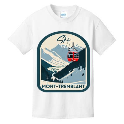Ski Monttremblant Retro Vintage Style Monttremblant Skiing Kids T-Shirt