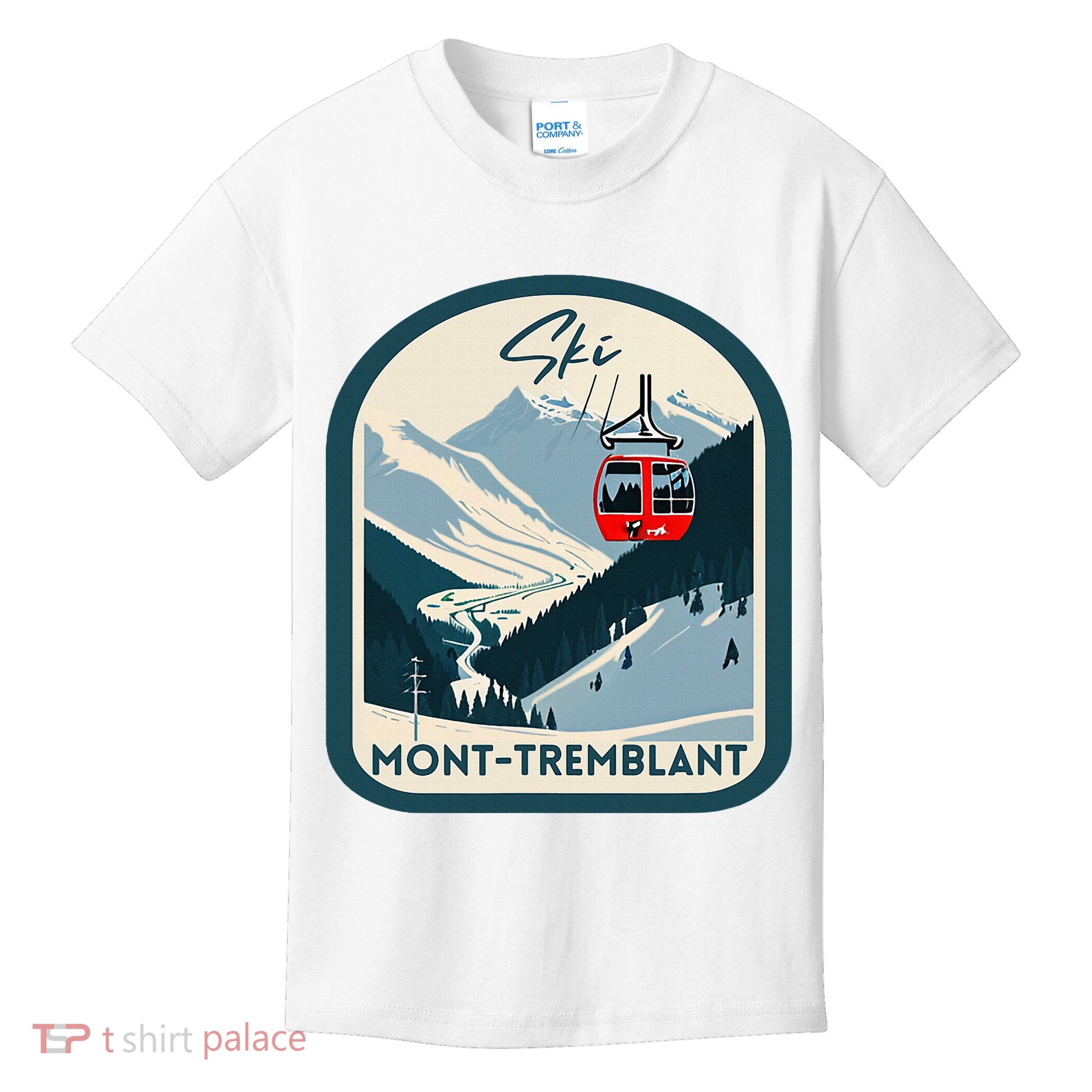 Ski Monttremblant Retro Vintage Style Monttremblant Skiing Kids T-Shirt