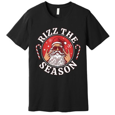 Santa Merry Rizz Mas Middle School Christmas Rizz The Season Premium T-Shirt