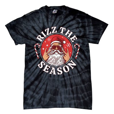 Santa Merry Rizz Mas Middle School Christmas Rizz The Season Tie-Dye T-Shirt