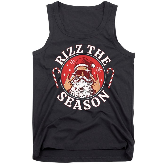 Santa Merry Rizz Mas Middle School Christmas Rizz The Season Tank Top