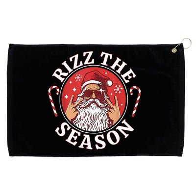 Santa Merry Rizz Mas Middle School Christmas Rizz The Season Grommeted Golf Towel