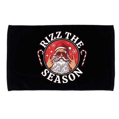 Santa Merry Rizz Mas Middle School Christmas Rizz The Season Microfiber Hand Towel