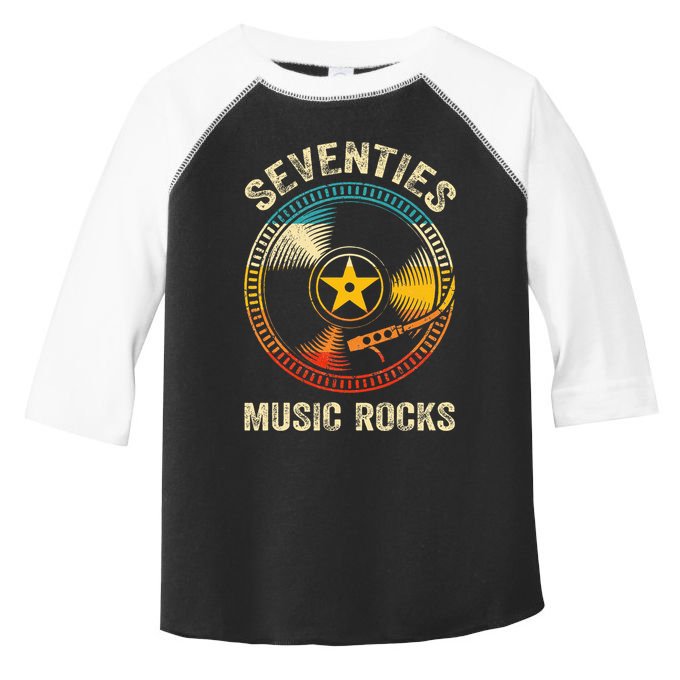 Seventies Music Rocks Retro 70´S Vintage Vinyl Records Toddler Fine Jersey T-Shirt