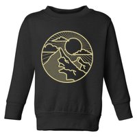 Sunset Mountain Retro Toddler Sweatshirt