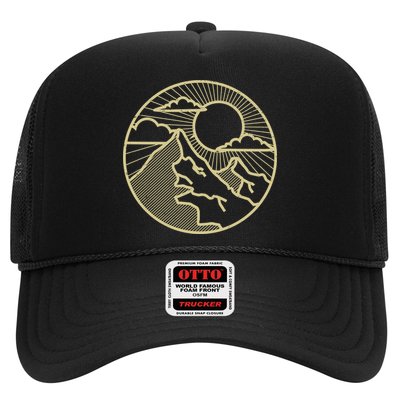 Sunset Mountain Retro Trucker Hat