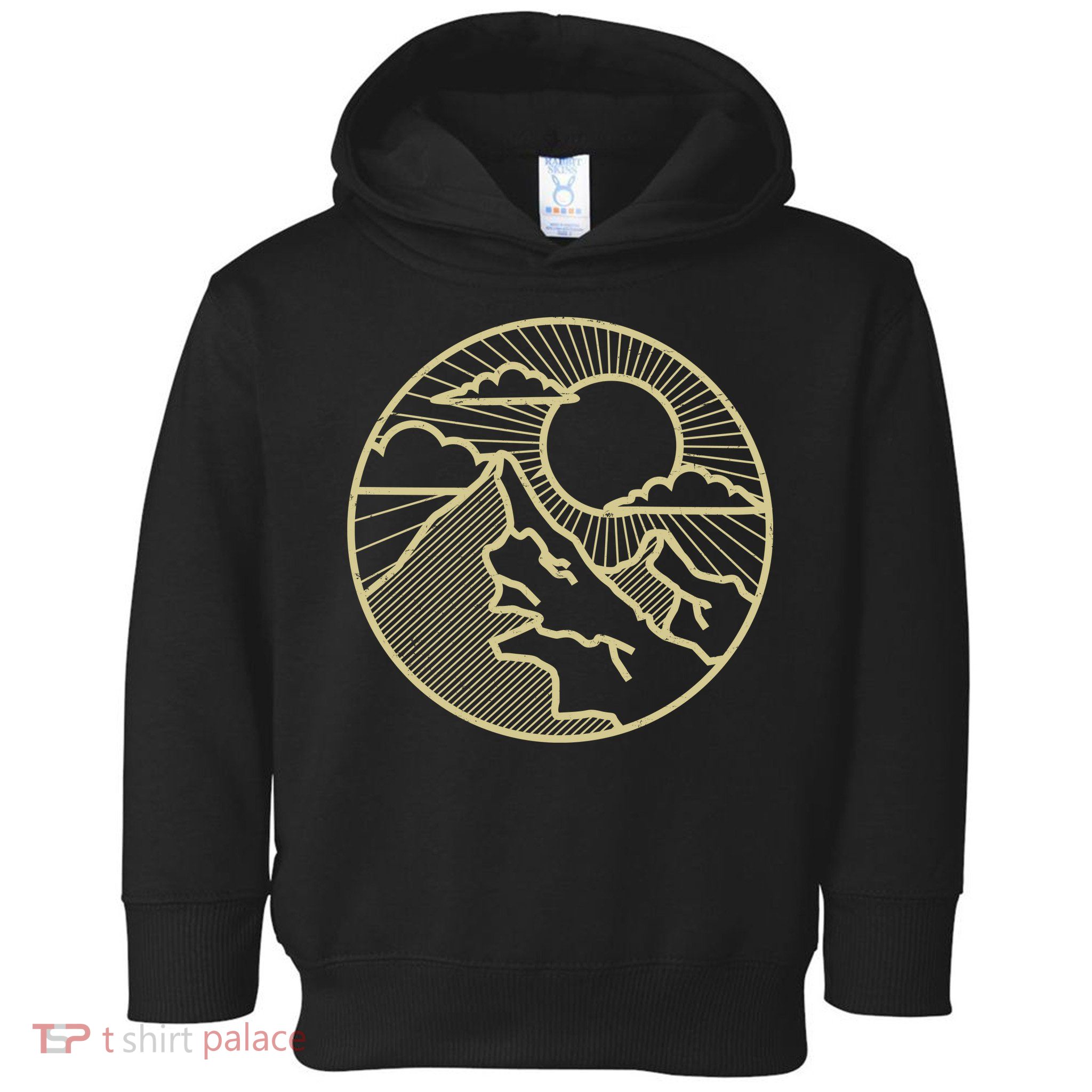 Sunset Mountain Retro Toddler Hoodie