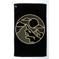 Sunset Mountain Retro Golf Towel