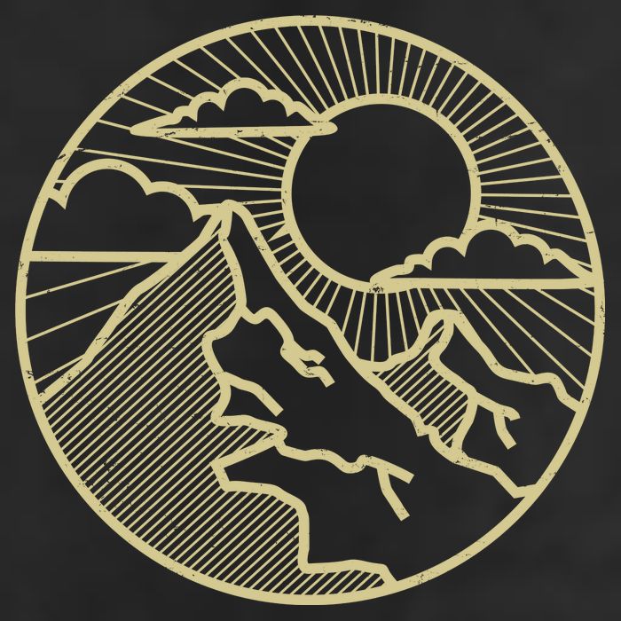 Sunset Mountain Retro Golf Towel