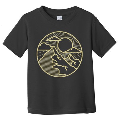 Sunset Mountain Retro Toddler T-Shirt