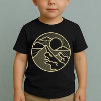 Sunset Mountain Retro Toddler T-Shirt