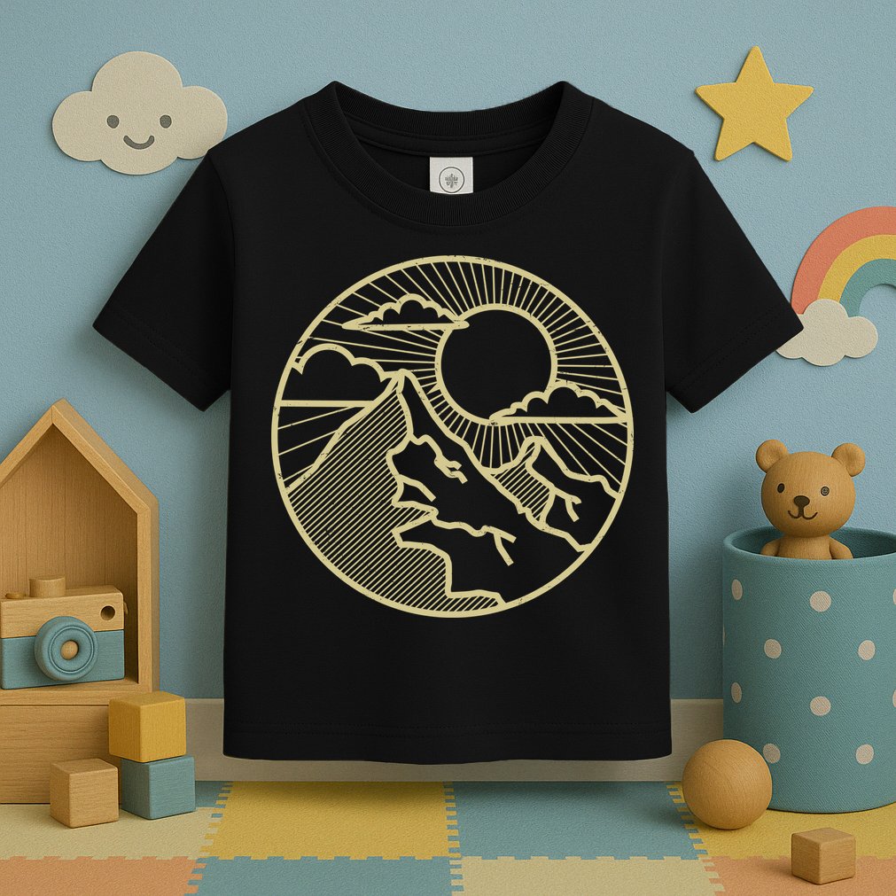 Sunset Mountain Retro Toddler T-Shirt