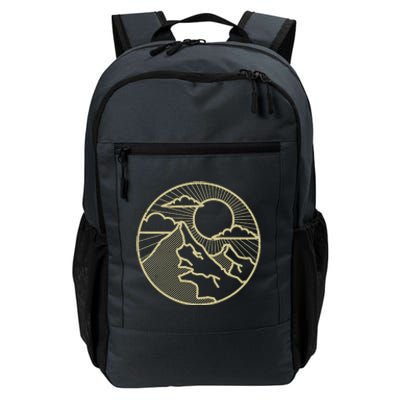 Sunset Mountain Retro Daily Commute Backpack