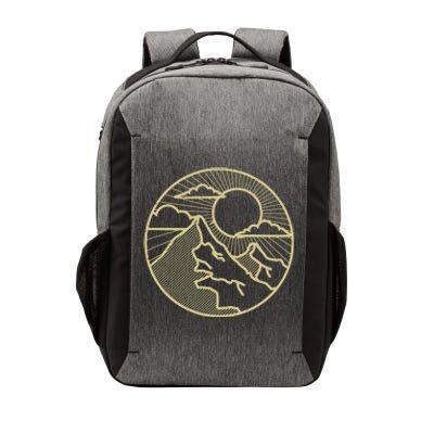 Sunset Mountain Retro Vector Backpack