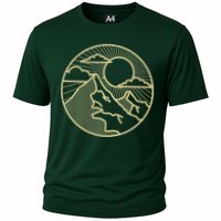 Sunset Mountain Retro Performance Shirt