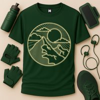 Sunset Mountain Retro Performance Shirt