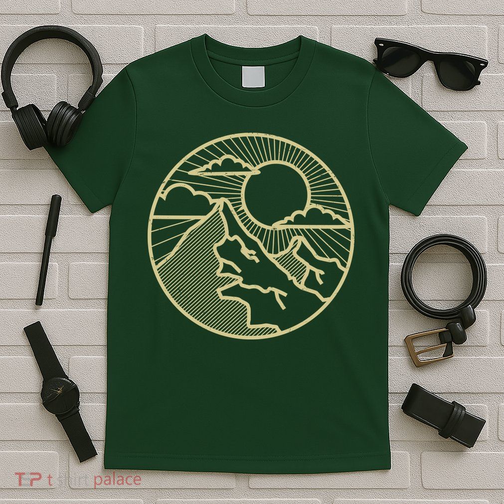 Sunset Mountain Retro T-Shirt