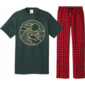 Sunset Mountain Retro Pajama Set