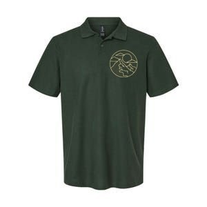 Sunset Mountain Retro Softstyle Adult Sport Polo