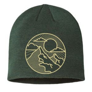 Sunset Mountain Retro Sustainable Beanie