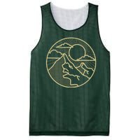 Sunset Mountain Retro Mesh Reversible Basketball Jersey Tank