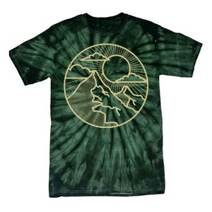 Sunset Mountain Retro Tie-Dye T-Shirt