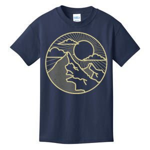 Sunset Mountain Retro Kids T-Shirt