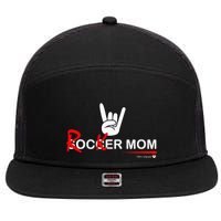 Soccer Mom Rocker Mom Rock Rebellious And Fun 7 Panel Mesh Trucker Snapback Hat