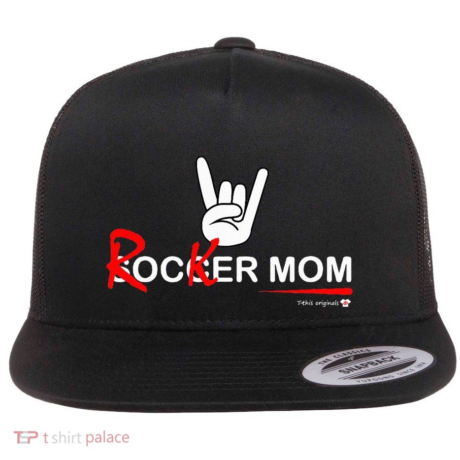 Soccer Mom Rocker Mom Rock Rebellious And Fun Flatbill Hat