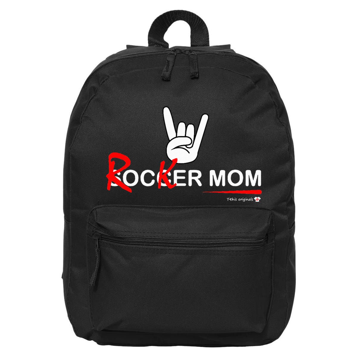 Soccer Mom Rocker Mom Rock Rebellious And Fun 16 in Basic Backpack