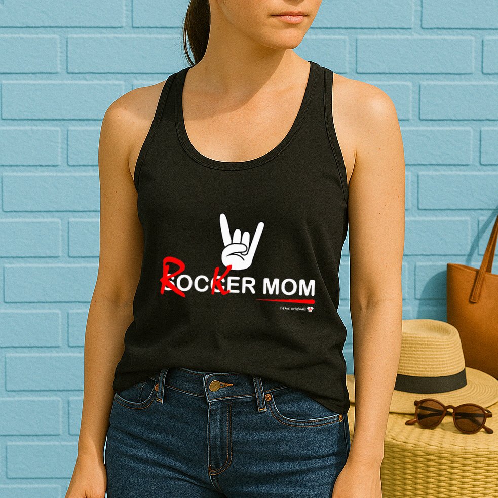 Soccer Mom Rocker Mom Rock Rebellious And Fun Womens Tank Top
