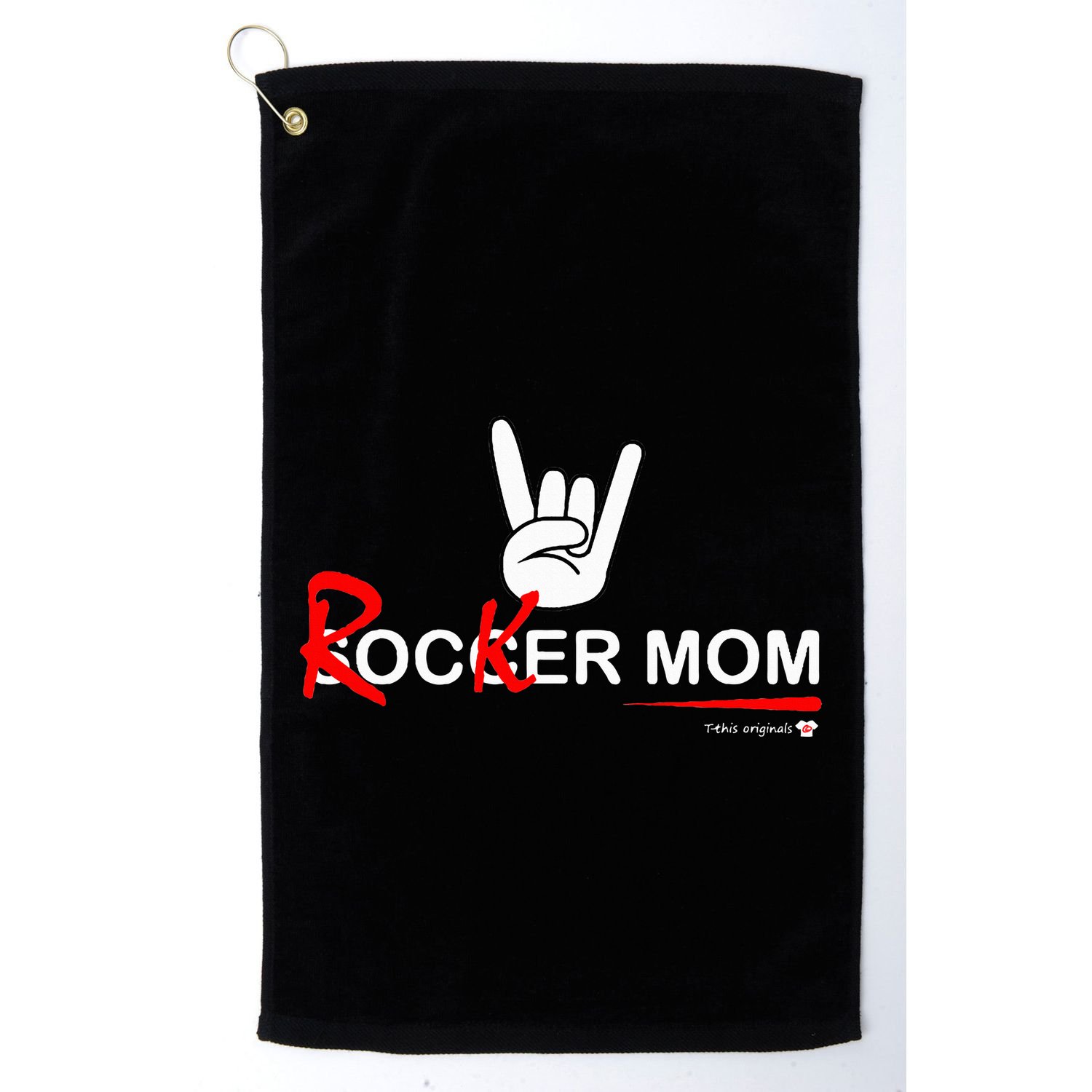 Soccer Mom Rocker Mom Rock Rebellious And Fun Golf Towel
