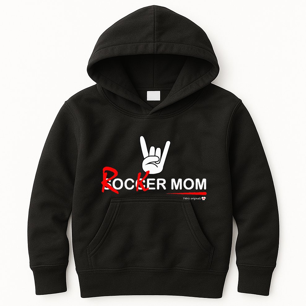 Soccer Mom Rocker Mom Rock Rebellious And Fun Kids Hoodie